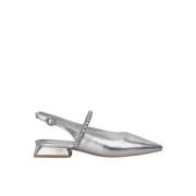 Alma EN Pena Kristalldekorerad platt slingback sko Gray, Dam