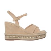 Alma EN Pena Rhinestone Kilklack Sandal Beige, Dam