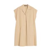 Max Mara Weekend Chic Polo-Style Cotton Dress Beige, Dam