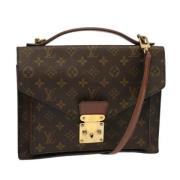 Louis Vuitton Vintage Pre-owned Canvas handvskor Brown, Dam