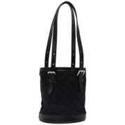 Louis Vuitton Vintage Pre-owned Canvas axelremsvskor Black, Dam