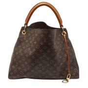 Louis Vuitton Vintage Pre-owned Belagd canvas handvskor Brown, Dam