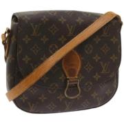 Louis Vuitton Vintage Pre-owned Canvas axelremsvskor Brown, Dam