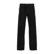 Saint Laurent Svarta Bomullsjeans Aw22 Black, Herr