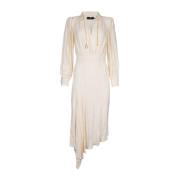 Elisabetta Franchi Elegant Klänning Abito Beige, Dam