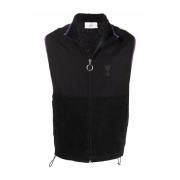 Ami Paris Svart Logo Gilet Vest Jacka Black, Herr