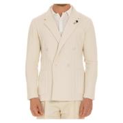 Lardini Ivory Dubbelknäppt Jacka Beige, Herr