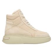 Estro Kvinnors Beige Mocka Högtopp Vintersneakers ES8 Er00112330 Beige...