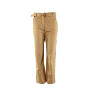 Pinko Beige Chino Byxor med Bälte Beige, Dam