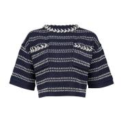 Pinko Round-neck Knitwear Blue, Dam