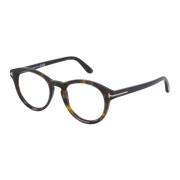 Tom Ford Runda Optiska Glasögon Mörk Havana Brown, Unisex