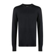 Tom Ford Svart Crew Neck Långärmad T-shirt Black, Herr