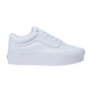 Vans Stackform Platform Sneakers White, Dam