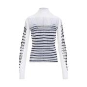 Jean Paul Gaultier Tryckt Mesh Långärmad Topp Multicolor, Dam