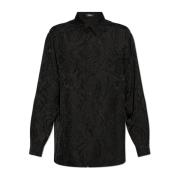 Versace Skjorta med 'barocco' motiv Black, Herr