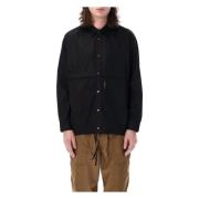 Comme des Garçons Svart Skjorta med Dolda Fickor Ss24 Black, Herr