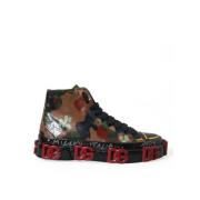 Dolce & Gabbana Camouflage High Top Sneakers med Smycken Multicolor, H...