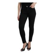 Dolce & Gabbana Svart Skinny Bomull Denim Jeans Black, Dam
