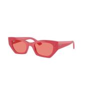 Ray-Ban Röd Ram Rosa Linser Solglasögon Red, Dam