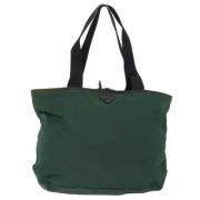 Prada Vintage Pre-owned Tyg totevskor Green, Dam