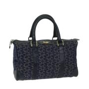 Celine Vintage Pre-owned Canvas handvskor Blue, Dam