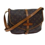 Louis Vuitton Vintage Pre-owned Canvas axelremsvskor Brown, Dam