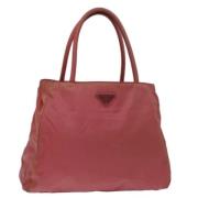 Prada Vintage Pre-owned Nylon totevskor Pink, Dam