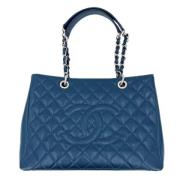 Chanel Vintage Pre-owned Laeder totevskor Blue, Dam