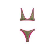 Barrow Militärgrön Fuchsia Bikini med Logo Multicolor, Dam