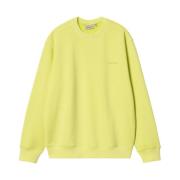 Carhartt Wip Essentiell Logo Sweatshirt Yellow, Herr