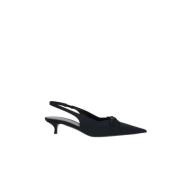 Balenciaga Svart häl Slingback med båge Black, Dam