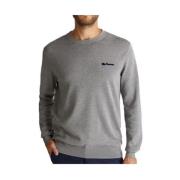 Ben Sherman Crew Neck Stickad Pullover Sweater Gray, Herr