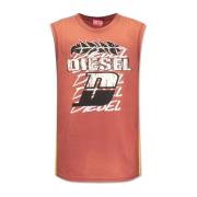 Diesel Ärmelös T-shirt T-Bisco-Stripe Brown, Herr