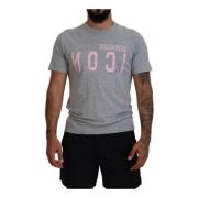 Dsquared2 Grå Logo Crewneck T-shirt Gray, Herr