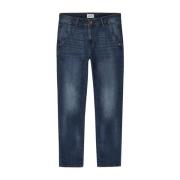 GAS Mörkblå Denim Regular Jeans Blue, Herr