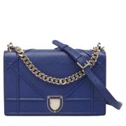 Dior Vintage Pre-owned Laeder axelremsvskor Blue, Dam