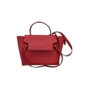 Celine Vintage Pre-owned Laeder crossbodyvskor Red, Dam