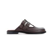 Loewe Mörkbruna Mary Jane Mule Skor Brown, Dam