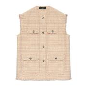 Versace Tweed Vest Pink, Dam