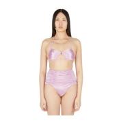 Isa Boulder Blank Halterneck Bikini Topp Pink, Dam