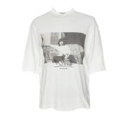 Anine Bing Mick Jagger Oversized Tee White, Herr