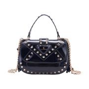 La Carrie Studded lackläder väska Black, Dam