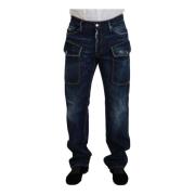 Dsquared2 Blå Cargo Denim Jeans Blue, Herr