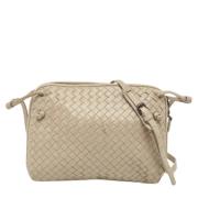 Bottega Veneta Vintage Pre-owned Laeder axelremsvskor Beige, Dam