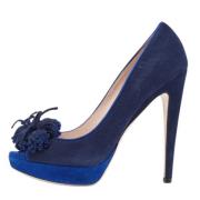 Miu Miu Pre-owned Pre-owned Mocka klackskor Blue, Dam