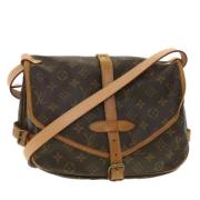 Louis Vuitton Vintage Pre-owned Canvas axelremsvskor Brown, Dam