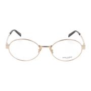 Saint Laurent Runda Metallram Glasögon Yellow, Unisex