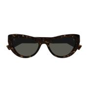 Saint Laurent Modernt Cat-Eye Solglasögon Brown, Dam