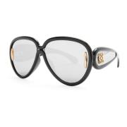 Loewe Aviator Pilot Solglasögon Svart Silver Black, Dam