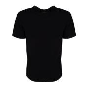 Les Hommes Elegant Rund Hals T-shirt Black, Herr